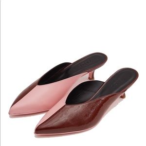 Tibi colorblock mules